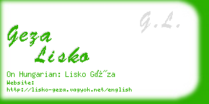 geza lisko business card